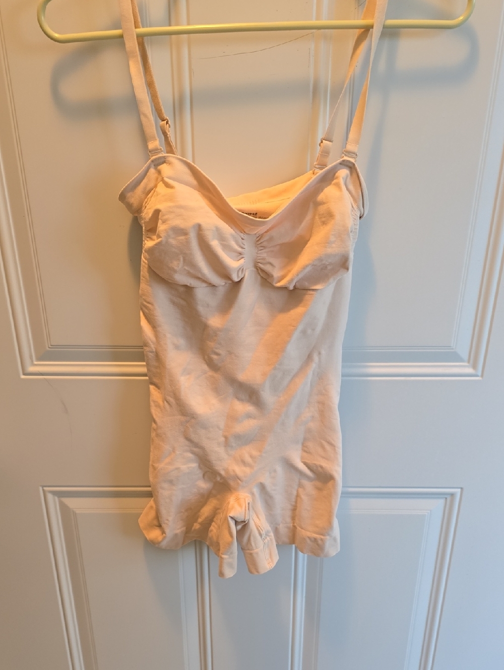 SKIMS Light Beige Shaping Bodysuit Slip with Adjustable Straps